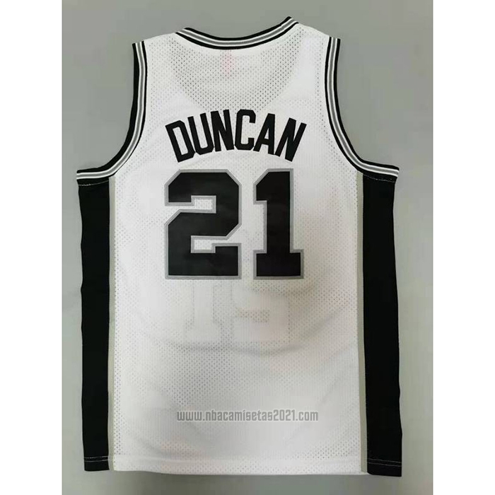Camiseta San Antonio Spurs Tim Duncan #21 Mitchell & Ness 1998-99 Blanco